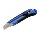 Нож с механическим фиксатором 2-компонентная обрезиненная ручка  - СТК Перспектива