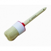 Кисть круглая светлая натуральная щетина деревянная ручка  - СТК Перспектива