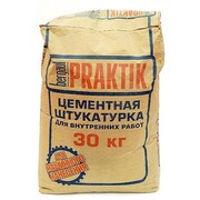 Штукатурка цементная Praktik  для внутренних работ, 30 кг - СТК Перспектива